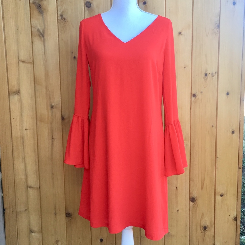 NWT Worthington bright orange polyester dress